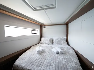 Cabin on El Marita, a Lagoon 46 catamaran at Municipal Unit of Lefkada, Greece