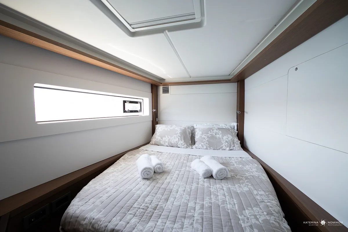 Cabin on El Marita, a Lagoon 46 catamaran at Municipal Unit of Lefkada, Greece