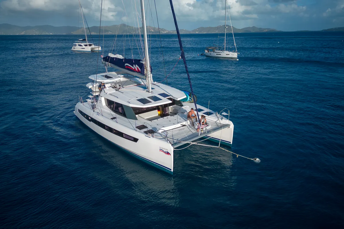 Moorings 4500L Club, a Leopard 45 catamaran at Road Town, British Virgin Islands