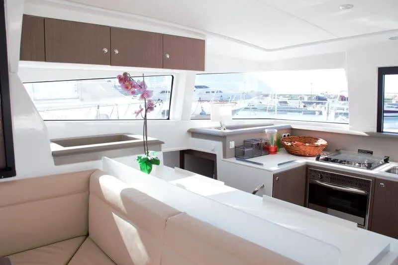 Galley of Magic 3, a Bali 4.3 catamaran at Castellammare di Stabia, Italy