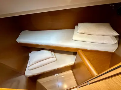 Cabin on Janis, a Jeanneau Sun Odyssey 449 sailboat at Sukošan, Croatia