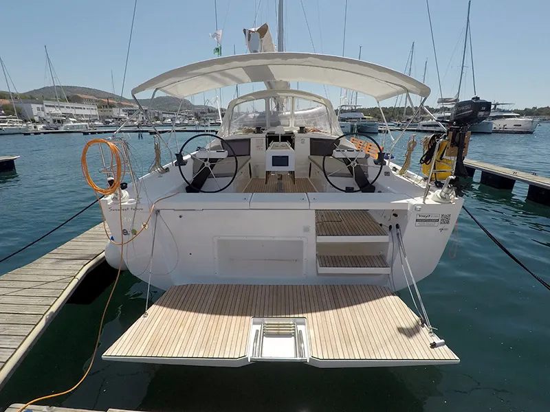 Exterior view of SWEETEST TAB00, a Dufour 430 sailboat at Grad Šibenik, Croatia