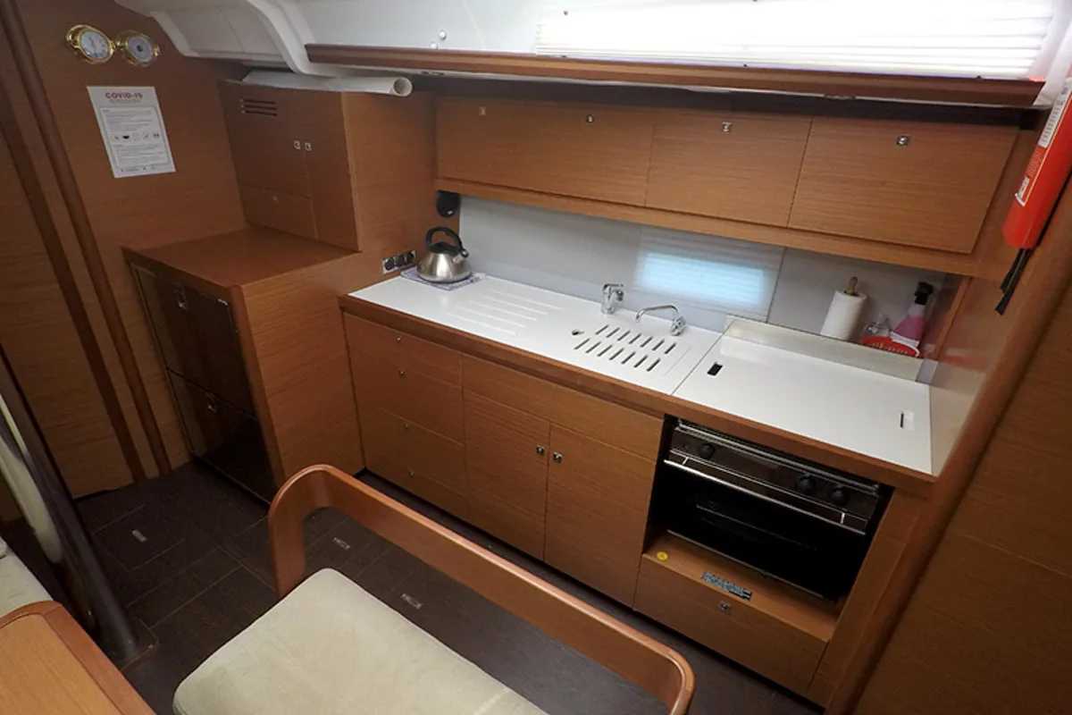 Galley of SWEETEST TAB00, a Dufour 430 sailboat at Grad Šibenik, Croatia