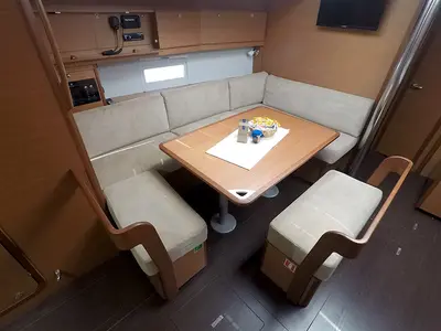 Salon of SWEETEST TAB00, a Dufour 430 sailboat at Grad Šibenik, Croatia