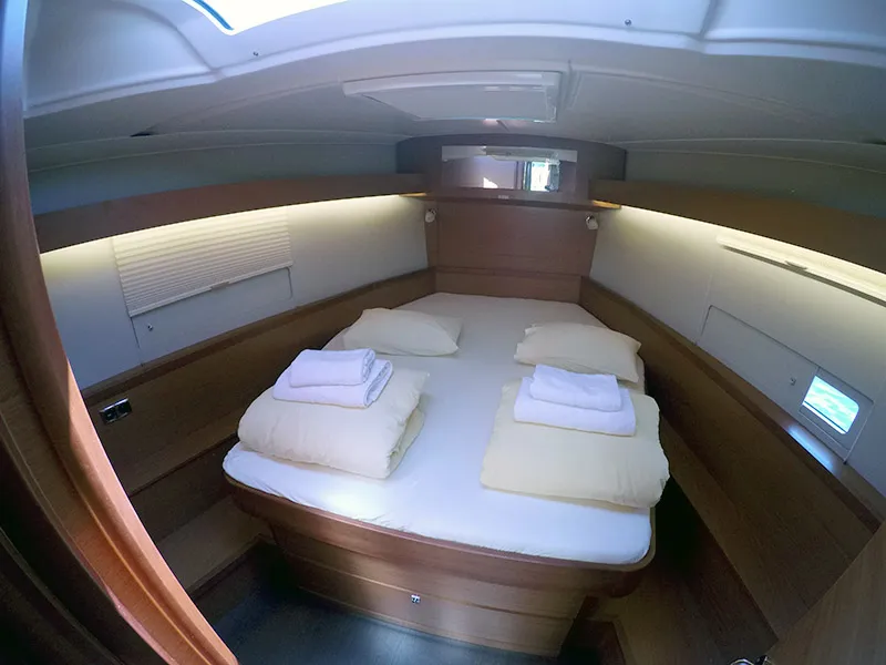 Cabin on SWEETEST TAB00, a Dufour 430 sailboat at Grad Šibenik, Croatia