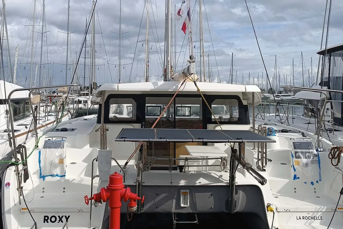ROXY, a Excess 11 catamaran at Kontokali, Greece