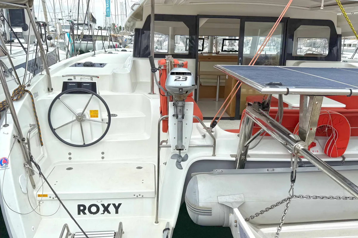 ROXY, a Excess 11 catamaran at Kontokali, Greece