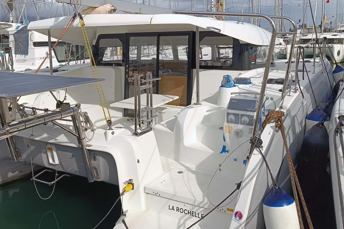 ROXY, a Excess 11 catamaran at Kontokali, Greece