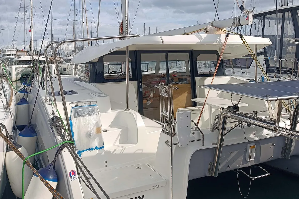 ROXY, a Excess 11 catamaran at Kontokali, Greece