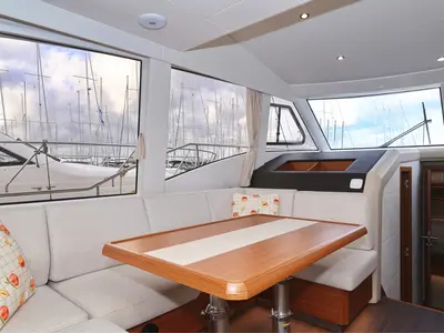 Salon of Nord, a Greenline 48 Fly motor yacht at Grad Biograd na Moru, Croatia