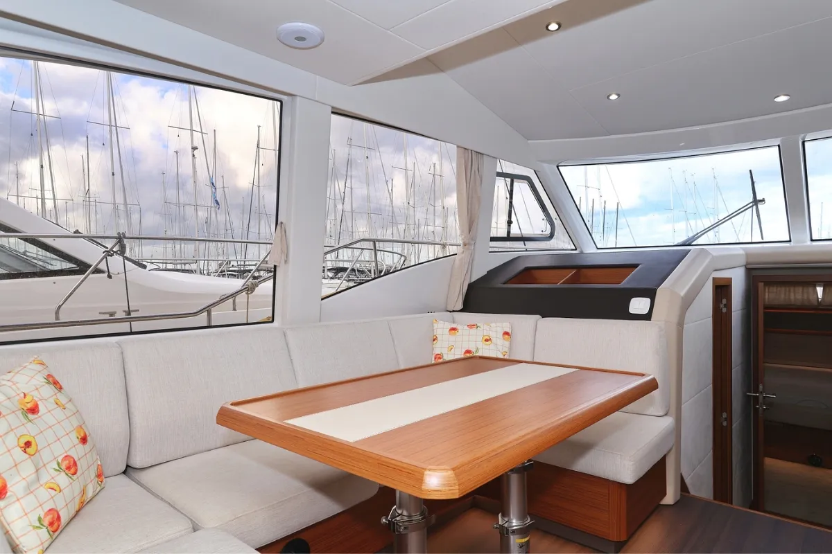 Salon of Nord, a Greenline 48 Fly motor yacht at Grad Biograd na Moru, Croatia