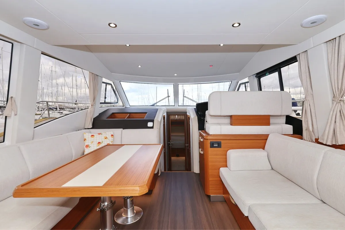 Salon of Nord, a Greenline 48 Fly motor yacht at Grad Biograd na Moru, Croatia