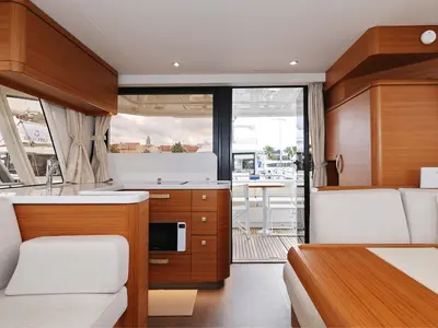 Galley of Nord, a Greenline 48 Fly motor yacht at Grad Biograd na Moru, Croatia