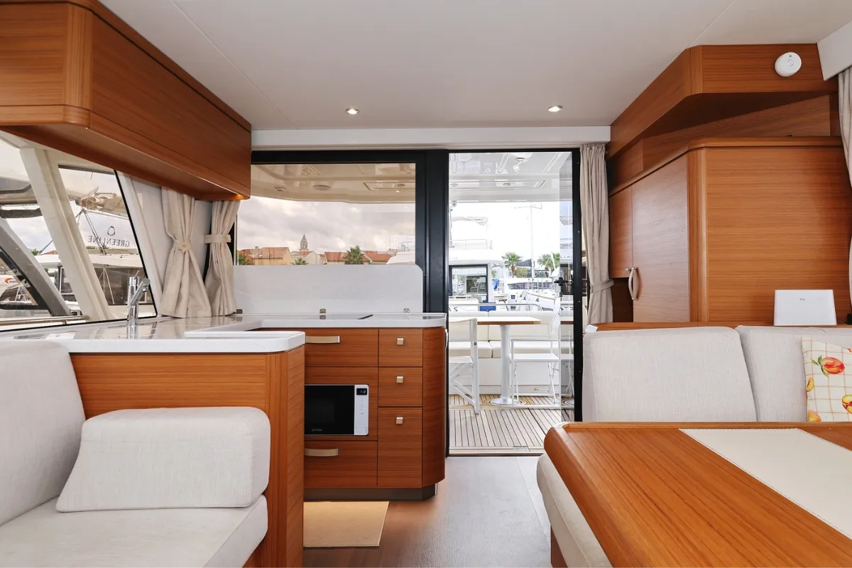 Galley of Nord, a Greenline 48 Fly motor yacht at Grad Biograd na Moru, Croatia
