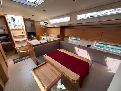 Salon of DEMETRA, a AD Boats Salona 46 sailboat at Grad Kaštela, Croatia