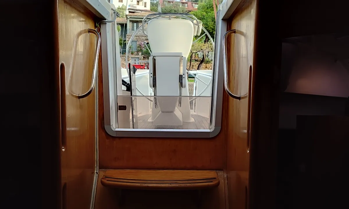 Salon of Tritonas, a Bavaria 38 Cruiser sailboat at Municipal Unit of Ellomenos, Greece