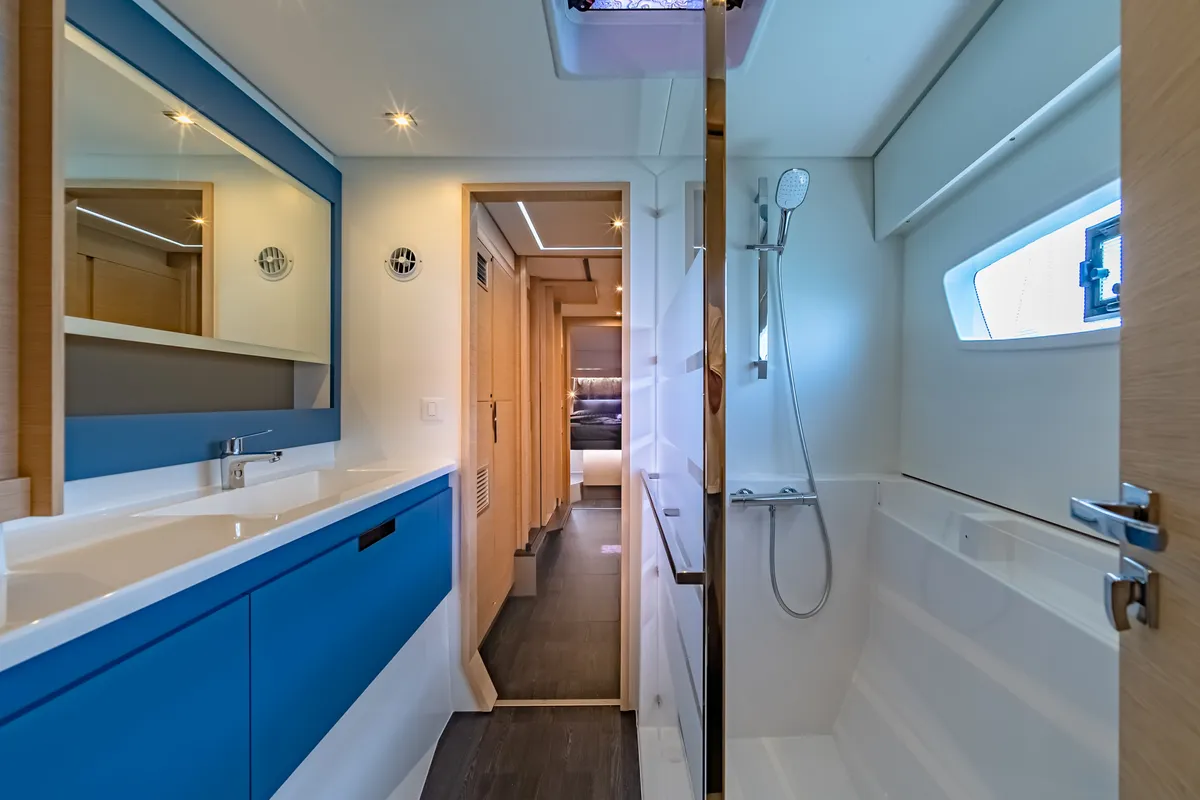 Head on Chammak Challo, a Fountaine Pajot Elba 45 catamaran at Mai Khao, Thailand