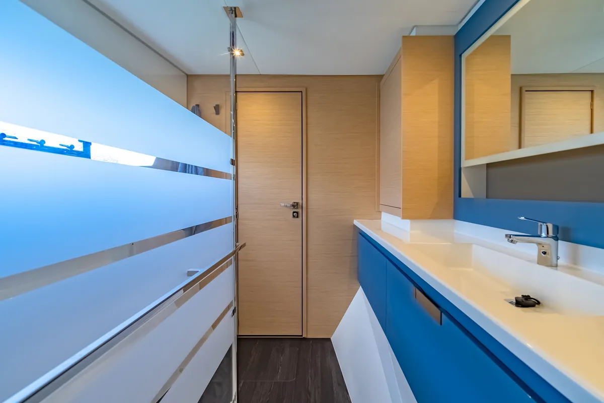 Head on Chammak Challo, a Fountaine Pajot Elba 45 catamaran at Mai Khao, Thailand