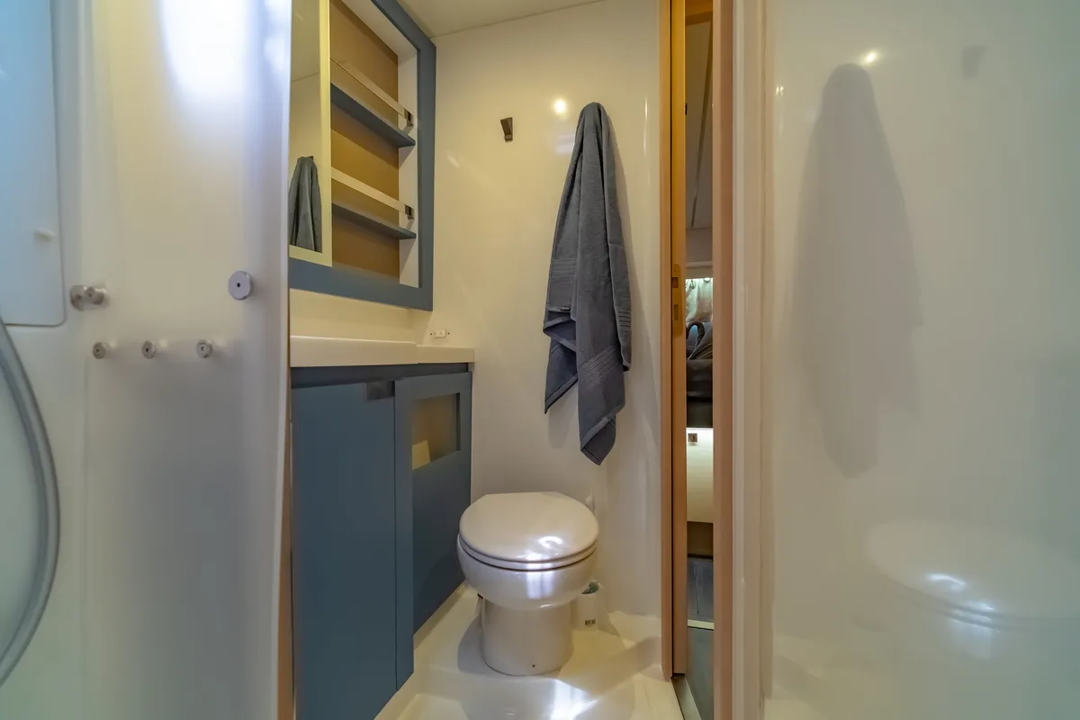 Head on Chammak Challo, a Fountaine Pajot Elba 45 catamaran at Mai Khao, Thailand