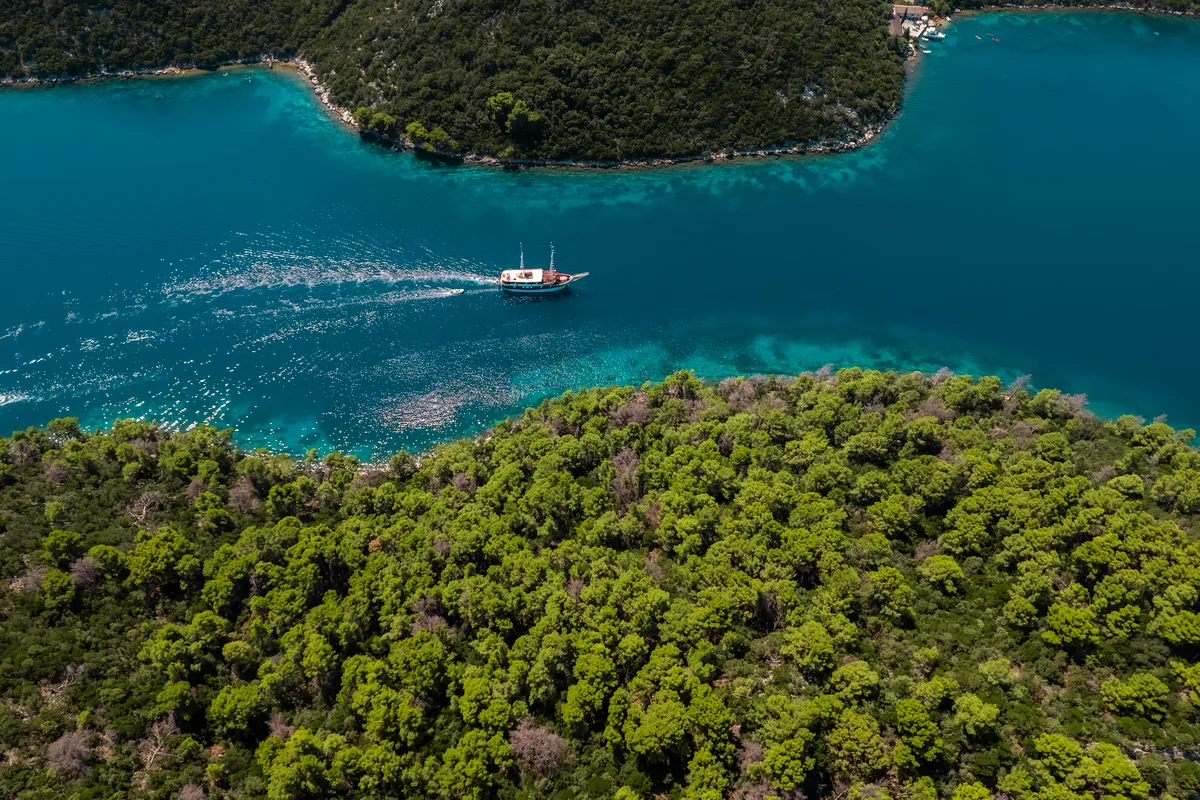 Exterior view of Cesarica, a Gulet Motor sailer sailboat at Split, Croatia