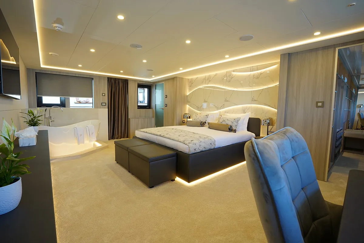 Cabin on Freedom, a Gulet Motoryacht motor yacht at Split, Croatia