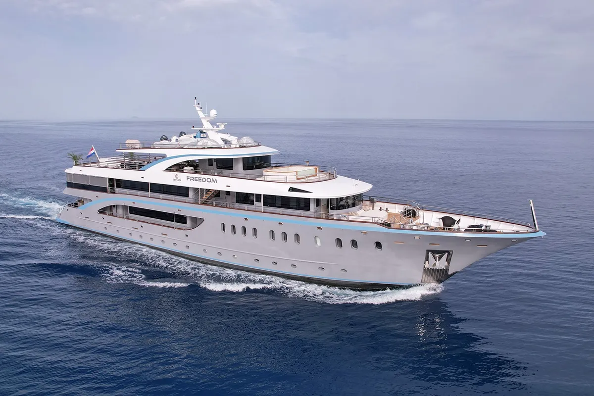 Exterior view of Freedom, a Gulet Motoryacht motor yacht at Split, Croatia