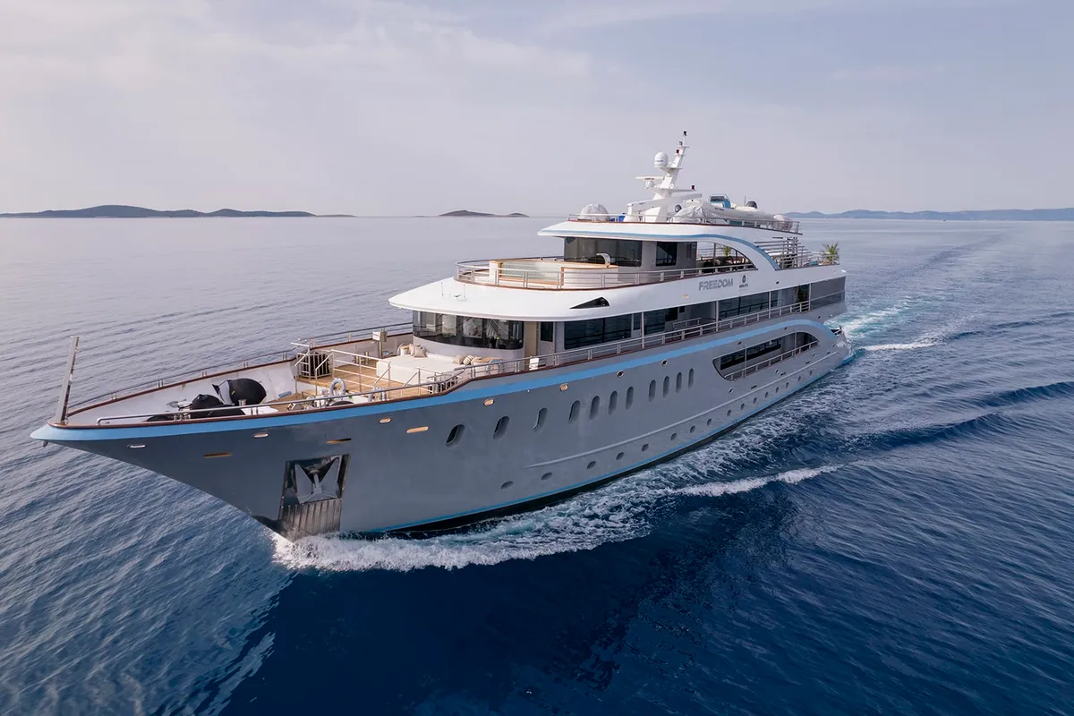 Exterior view of Freedom, a Gulet Motoryacht motor yacht at Split, Croatia