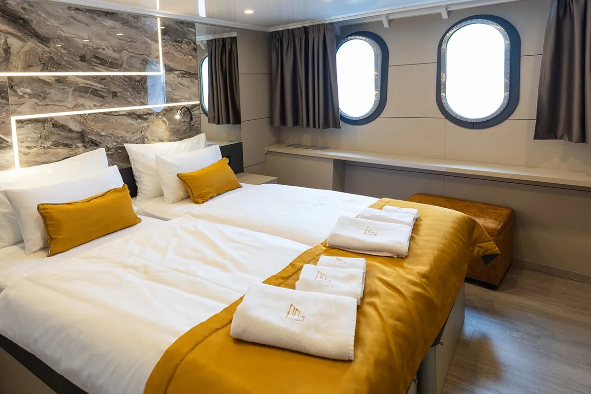 Cabin on Freedom, a Gulet Motoryacht motor yacht at Split, Croatia