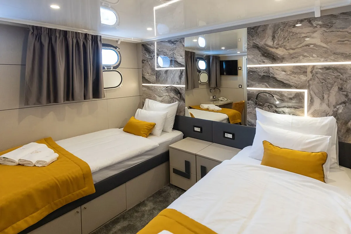 Cabin on Freedom, a Gulet Motoryacht motor yacht at Split, Croatia