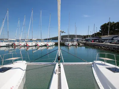 Deck of Long Island, a Lagoon 46 catamaran at Općina Medulin, Croatia