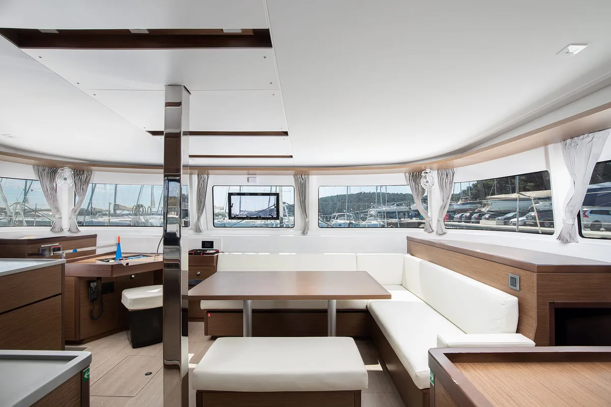 Salon of Long Island, a Lagoon 46 catamaran at Općina Medulin, Croatia