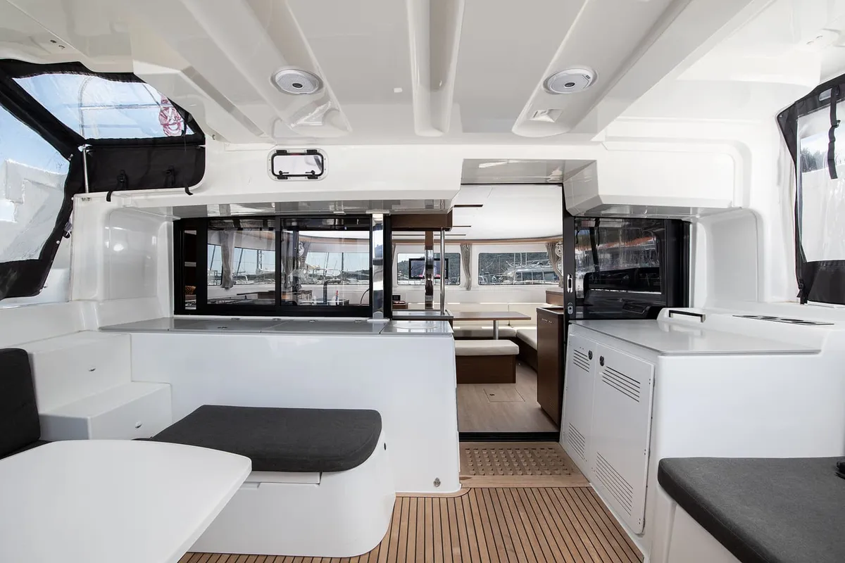 Salon of Long Island, a Lagoon 46 catamaran at Općina Medulin, Croatia