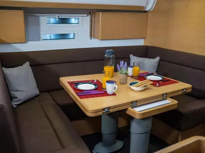 Salon of ALEXE, a Elan Impression 45 sailboat at Municipal Unit of Lefkada, Greece