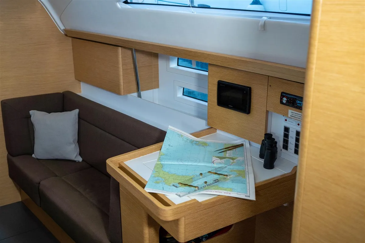 Salon of ALEXE, a Elan Impression 45 sailboat at Municipal Unit of Lefkada, Greece
