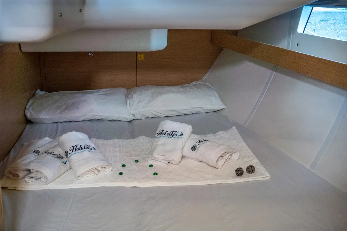 Cabin on ALEXE, a Elan Impression 45 sailboat at Municipal Unit of Lefkada, Greece