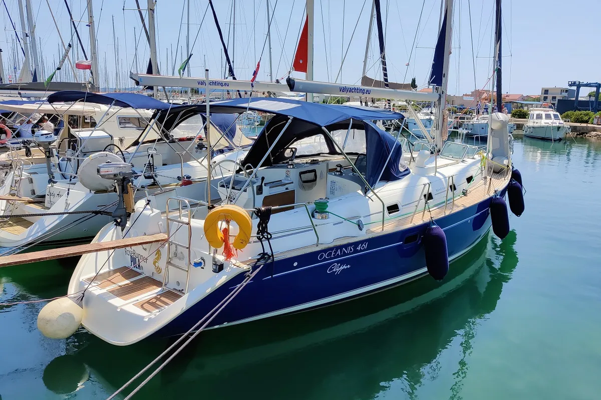 Exterior view of Rose Runner, a Beneteau Oceanis Clipper 461 sailboat at Općina Sukošan, Croatia