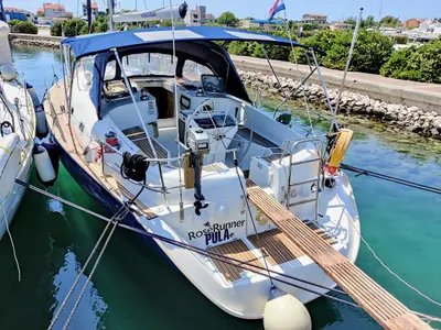 Deck of Rose Runner, a Beneteau Oceanis Clipper 461 sailboat at Općina Sukošan, Croatia