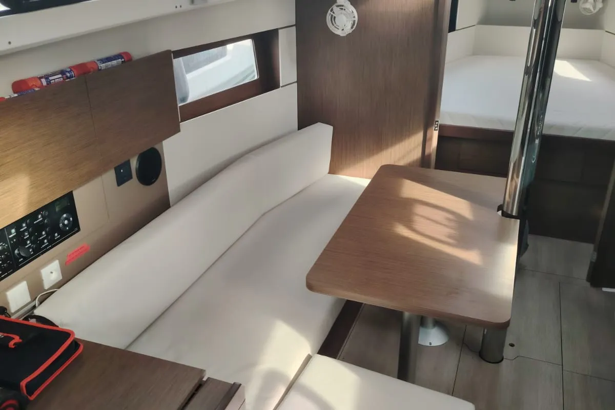 Salon of Diana, a Beneteau Oceanis 38.1 sailboat at Punat, Croatia