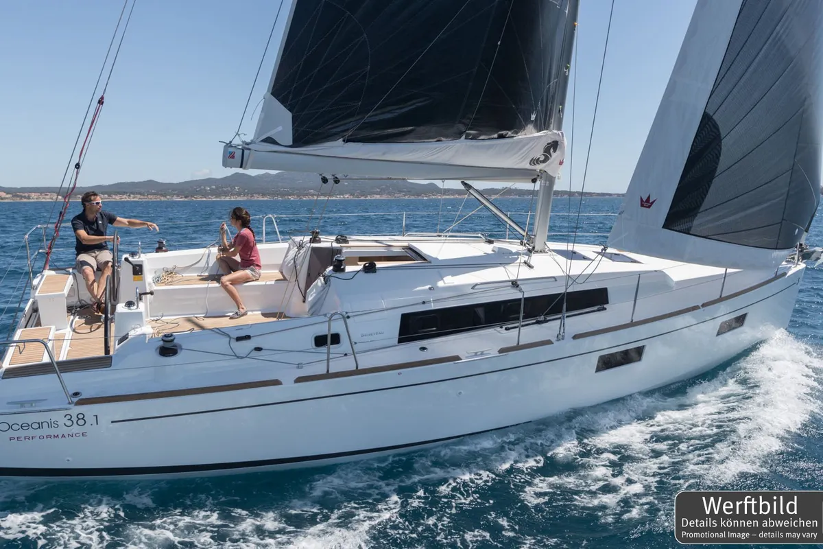 Exterior view of Diana, a Beneteau Oceanis 38.1 sailboat at Punat, Croatia