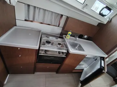 Galley of Diana, a Beneteau Oceanis 38.1 sailboat at Punat, Croatia