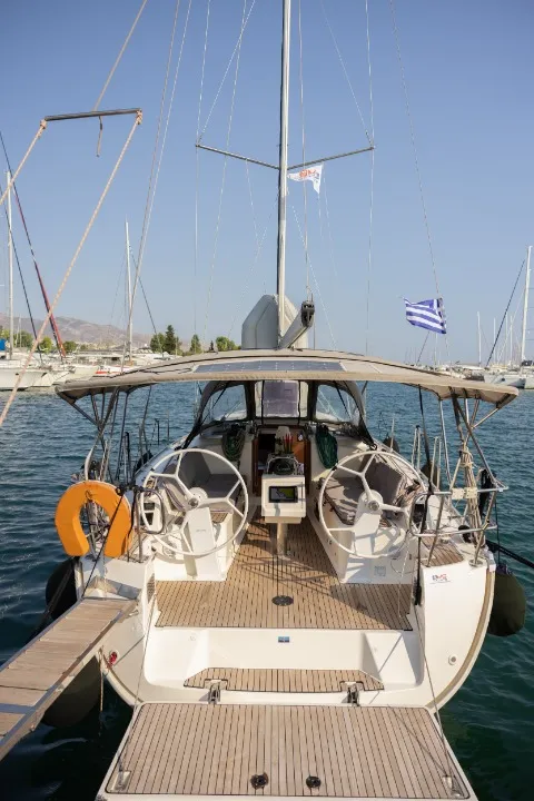 Galley of Marlo, a Bavaria Cruiser 37 sailboat at Athens, Greece