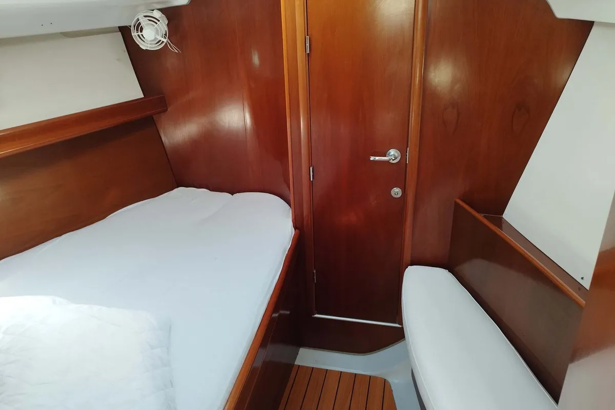Cabin on Athina Sails, a Beneteau Oceanis 393 sailboat at Municipal Unit of Lefkada, Greece