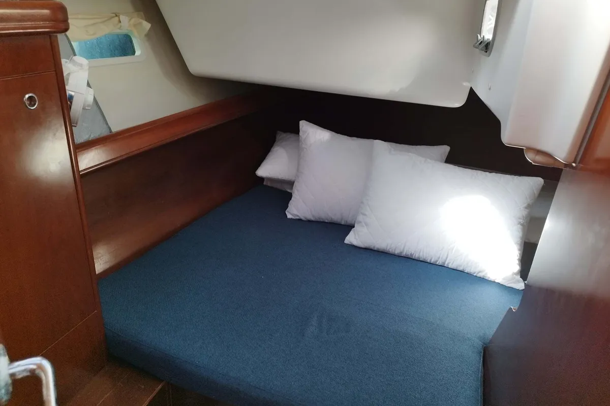 Cabin on Athina Sails, a Beneteau Oceanis 393 sailboat at Municipal Unit of Lefkada, Greece