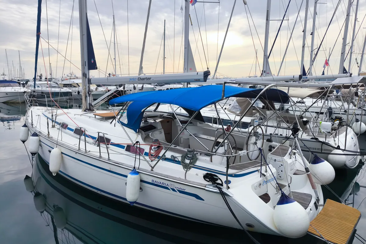 Prominea, a Bavaria 50 Cruiser sailboat at Punat, Croatia