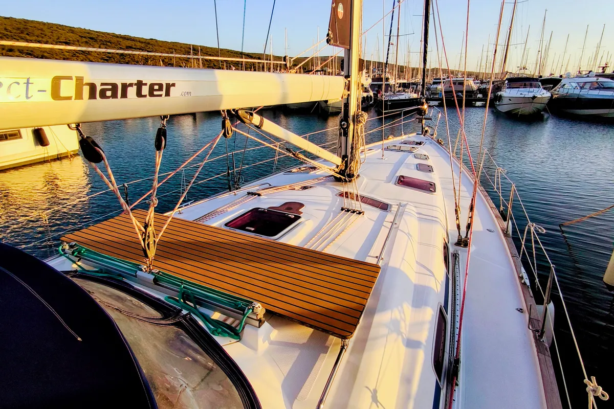 Prominea, a Bavaria 50 Cruiser sailboat at Punat, Croatia