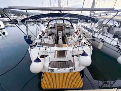 Prominea, a Bavaria 50 Cruiser sailboat at Punat, Croatia
