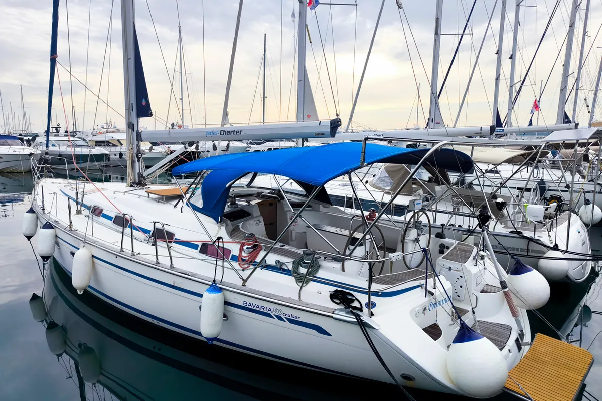 Prominea, a Bavaria 50 Cruiser sailboat at Punat, Croatia