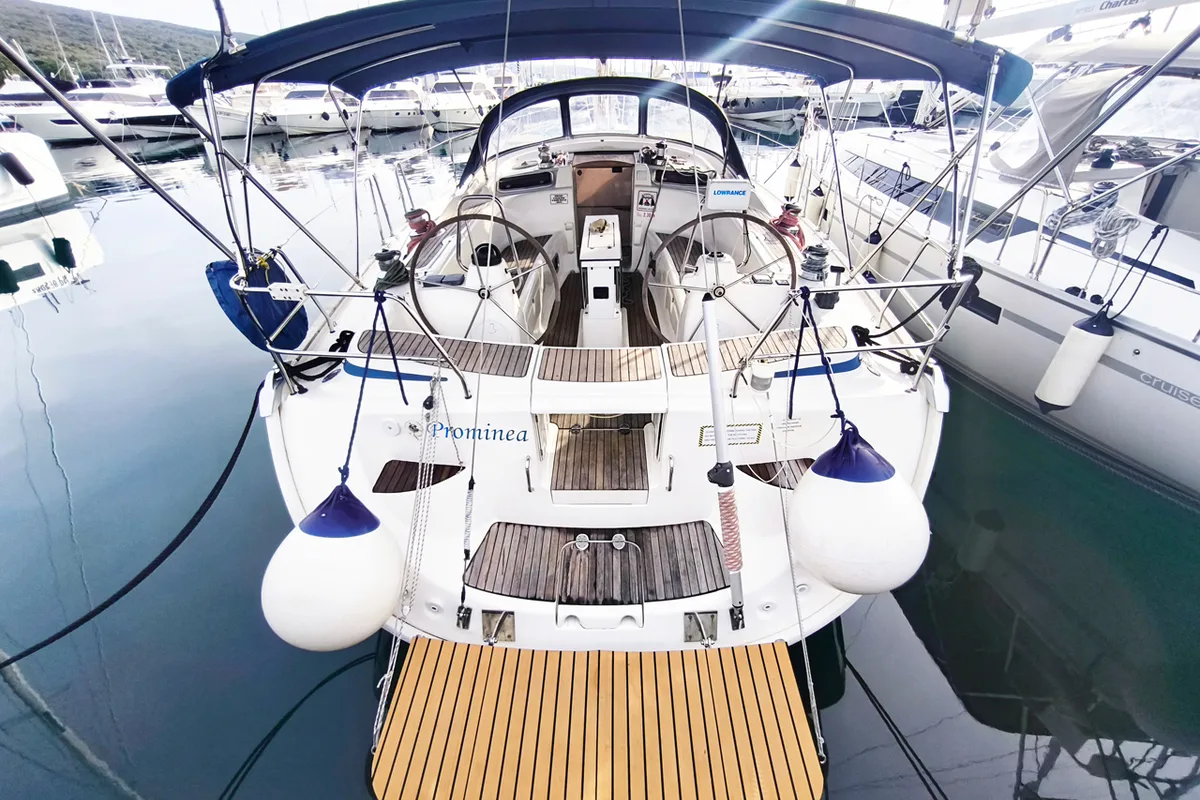 Prominea, a Bavaria 50 Cruiser sailboat at Punat, Croatia