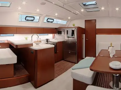 Salon of Alice, a Bavaria Cruiser 51 sailboat at Municipal Unit of Rhodes, Greece