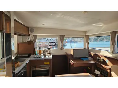 Galley of Mithra, a Lagoon 40 catamaran at Fethiye, Turkey